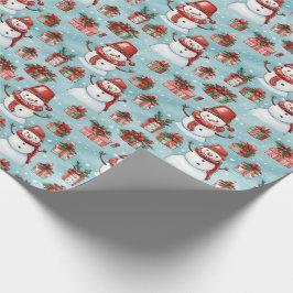 Papel De Regalo Crea tu propio muñeco de nieve alegre