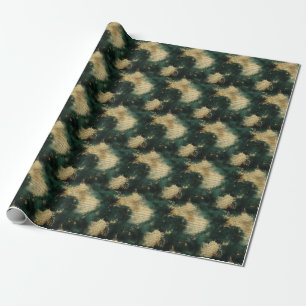 Papel De Regalo Crea Tu Propio Mysterioso Mensaje Negro Teal Dorad