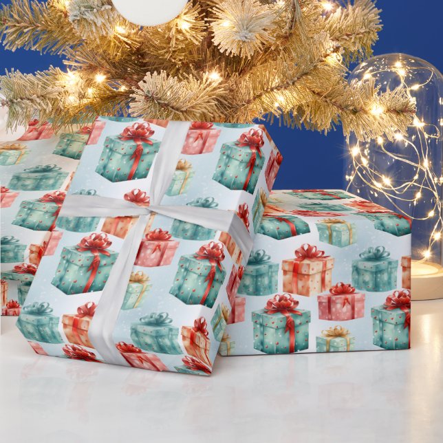 Papel De Regalo Crea tus propias cajas de regalo de Navidades colo (Vacaciones)