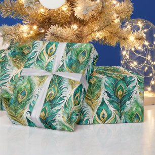 Papel De Regalo Crea tus propias plumas de pavo real al estilo Art