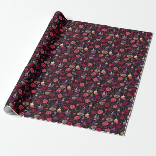 Papel De Regalo Crea tus propias rosas rosadas rojas purpúreas de 