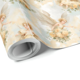 Papel De Regalo Crea tus propios ángeles románticos de rosas amari