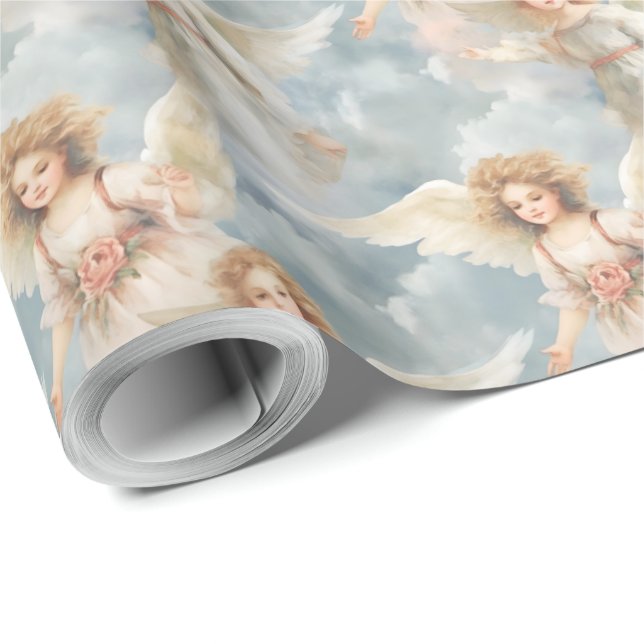 Papel De Regalo Crea tus propios ángulos de rosa rosados romántico (Esquina del rollo)