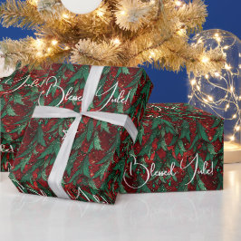 Papel De Regalo Crea tus propios árboles de Yule rojos y verdes