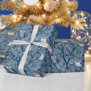 Papel De Regalo Crea tus propios búhos adorables de invierno