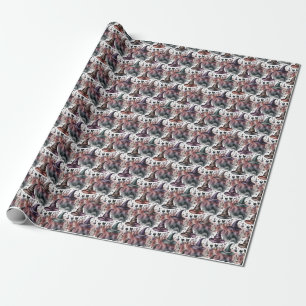 Papel De Regalo Crea tus propios gatos con sombreros de bruja míst
