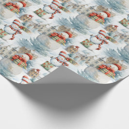 Papel De Regalo Crea tus propios muñecos de nieve invernales