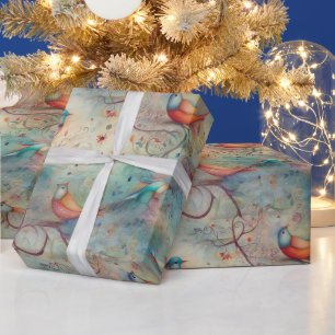 Papel De Regalo Crea Tus Propios Pájaros Cantores Florales Caprich
