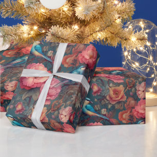 Papel De Regalo Crea tus Propios Pájaros de Romance Vintage Amapol