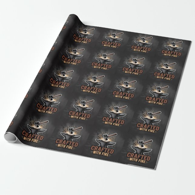 Papel De Regalo Creado con Fuego – Pegatina de Arte Rústico (Desenrollado)