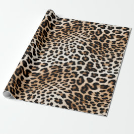 Papel De Regalo Cream Black Leopard Print
