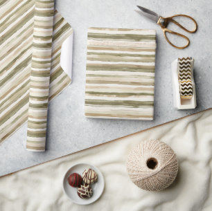 Papel De Regalo Cream Stripes Birday
