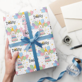 Papel De Regalo Cream White Labradoodle Perro Cumpleaños