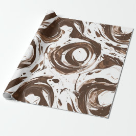 Papel De Regalo Creamy Brown Chocolate Swirls Cumpleaños