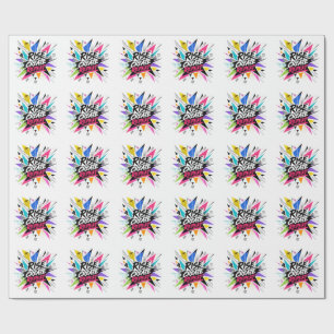 Papel De Regalo Crear Crecer Repetir Tipografía Motivacional – Col