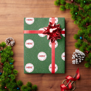 Papel De Regalo Crear foto o logotipo Personalizado Navidades verd