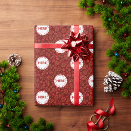 Papel De Regalo Crear foto Personalizado | Logotipo Navidades mode