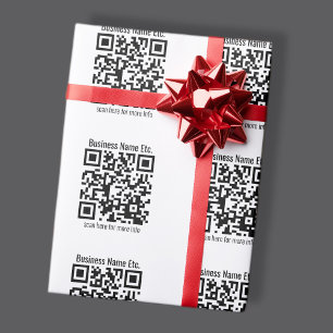Papel De Regalo Crear instantáneamente código QR y nombre con patr