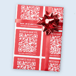 Papel De Regalo Crear su propio código QR instantáneamente | Rojo 
