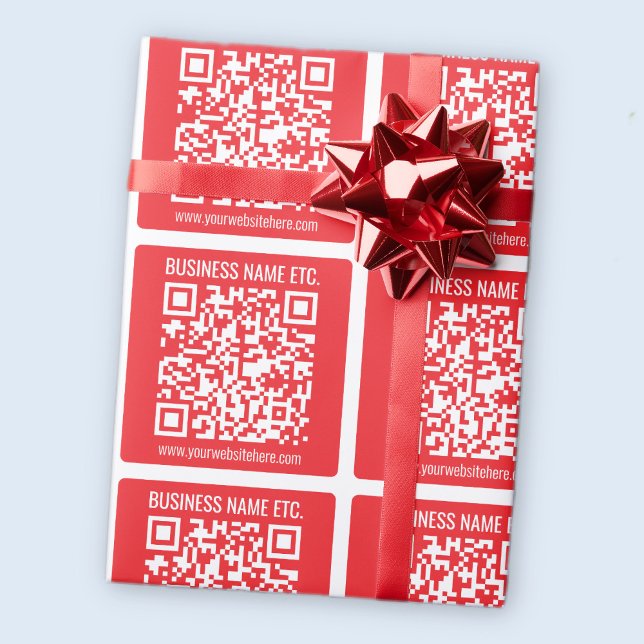 Papel De Regalo Crear su propio código QR instantáneamente | Rojo  (Subido por el creador)