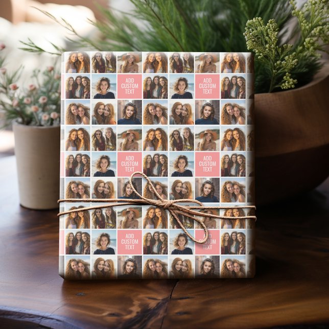 Papel De Regalo Crear su propio monograma de Personalizado de 8 Co (Personalized Photo Wrapping Paper)