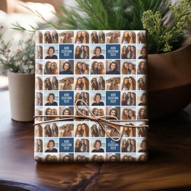 Papel De Regalo Crear su propio monograma de Personalizado de Inst (Personalized Photo Wrapping Paper)