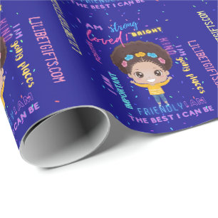 Papel De Regalo Crear su propio yo AM - Afirmaciones Chicas positi