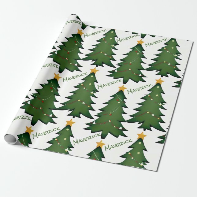 Papel De Regalo Crear tu propio árbol de Navidad personalizado (Desenrollado)