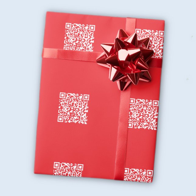 Papel De Regalo Crear un código QR rojo analizable (modificable) (Subido por el creador)