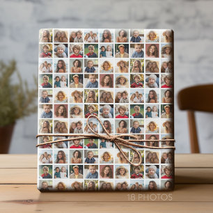 Papel De Regalo Crear un Collage de fotos Personalizado con 18 fot