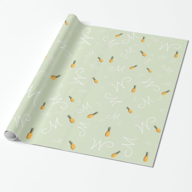 Papel De Regalo crear una piña tropical personalizada (Desenrollado)