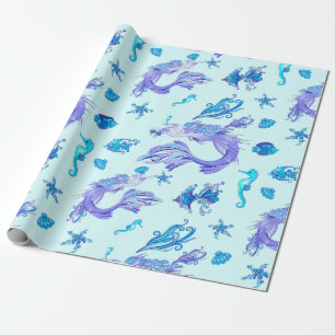 Papel De Regalo Creatividad de hadas púrpura de Sirena
