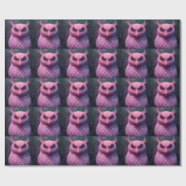 Papel De Regalo Creatividad híbrida de búho/murloc rosado