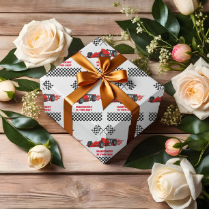 Papel De Regalo Crecer dos coches de carrera rápida niños segundo