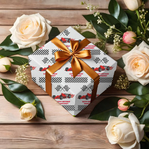 Papel De Regalo Crecer dos coches de carrera rápida niños segundo