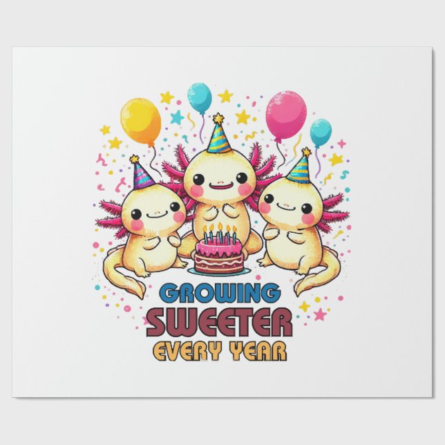 Papel De Regalo Crecer más dulce con cada año (Superficie plana)