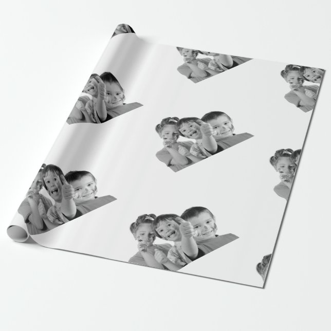 Papel De Regalo Cree a sus propios niños de la foto (Desenrollado)