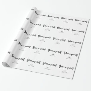 Papel De Regalo Cree En Sí Mismo Texto E Imagen
