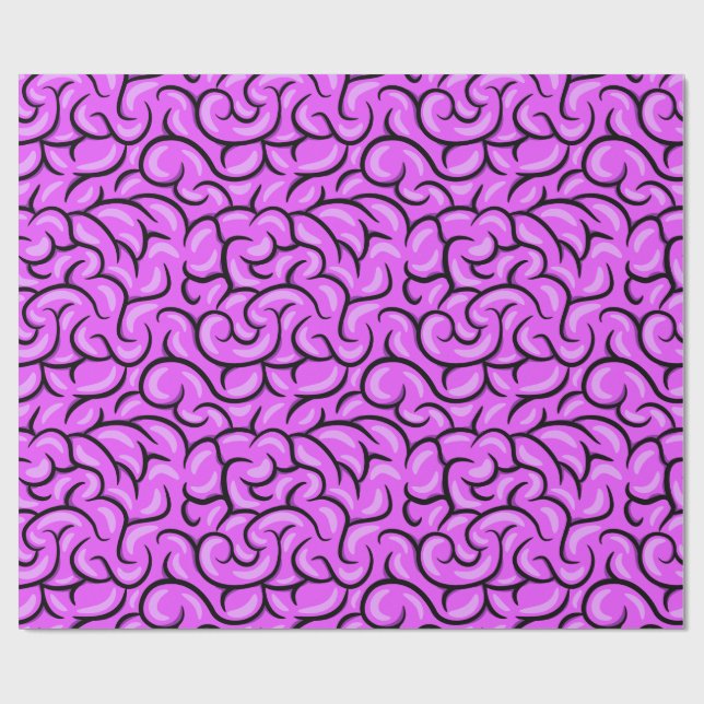 Papel De Regalo Creepy Brain (Superficie plana)