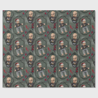 Papel De Regalo Creepy Doll Christmas Wrapping Paper
