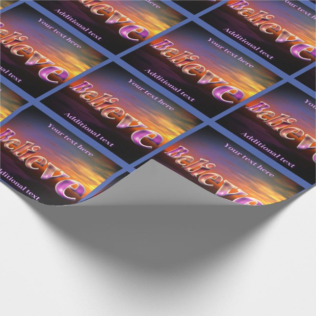 Papel De Regalo Creer Inspirador personalizado (Esquina)