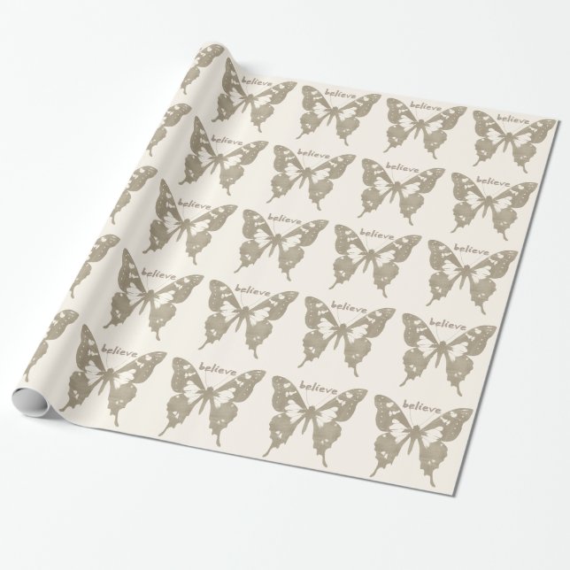 Papel De Regalo Creer mariposa (Desenrollado)