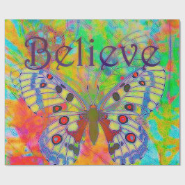 Papel De Regalo Creer mariposa colorida