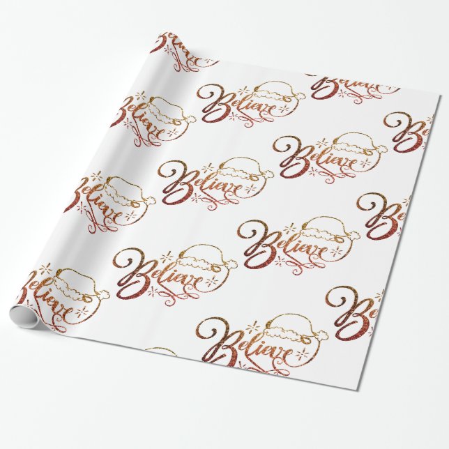 Papel De Regalo Creer Santa Claus (Desenrollado)