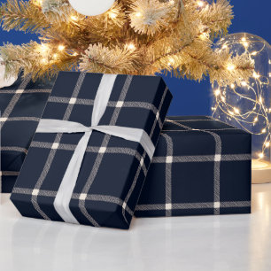Papel De Regalo Crema de arveja de campo dibujada a mano azul oscu