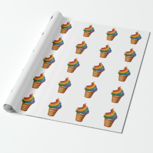 Papel De Regalo Crema de hielo arco iris LGBT