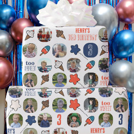 Papel De Regalo Crema de hielo de cumpleaños para niños cualquier