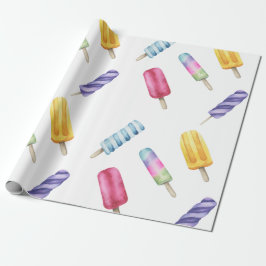Papel De Regalo Crema de hielo popsicle para el cumpleaños