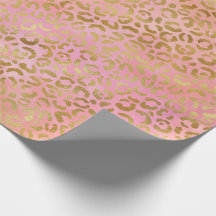 Crema de melocotón rosa amarillo dorado Leopardo d