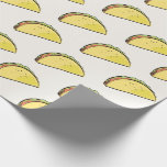 Papel De Regalo Crema del patrón de tacos<br><div class="desc">Este sencillo y bonito envolvimiento presenta un fondo crema con taco. Personalice sus necesidades. Puedes encontrar más productos a juego en mi tienda.</div>